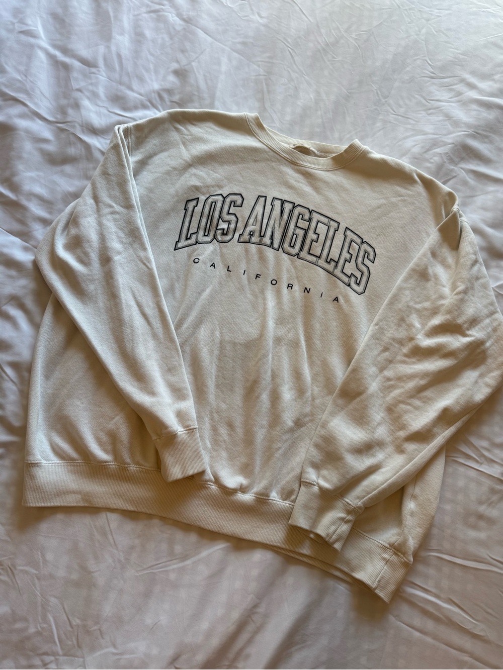 Los Angeles Graphic Crewneck Sweatshirt - Cream
